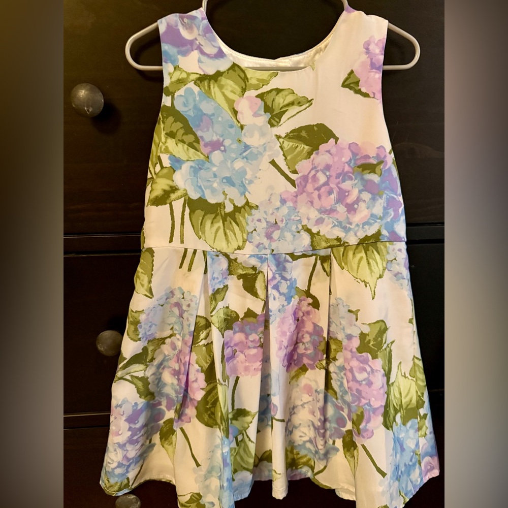 Hydrangea Print Girl’s Dress